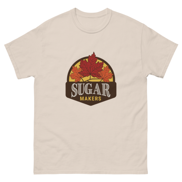 sand tee with SugarMakers logo