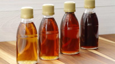 maple syrup grades in bottles